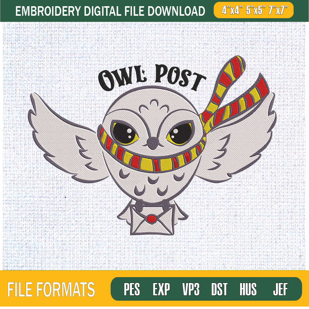 Harry Potter Owl Post Embroidery Designs, Harry Potter Embroidery Design, Machine Embroidery Designs - Premium & Original SVG Cut Files.jpg