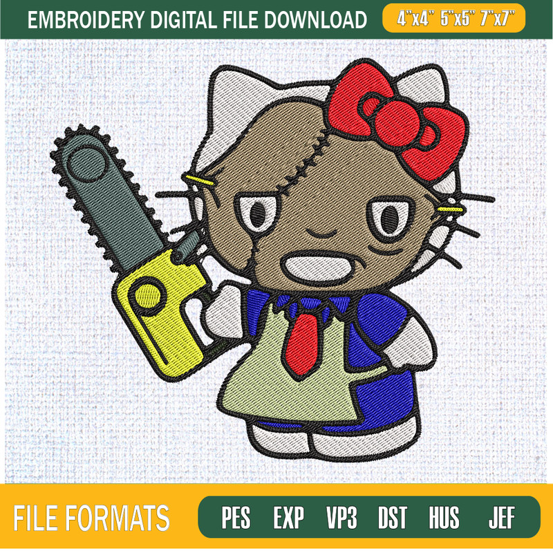 Hello Kitty Leatherface Embroidery Designs, Halloween Machine Embroidery Design, Machine Embroidery Designs - Premium & Original SVG Cut Files.jpg