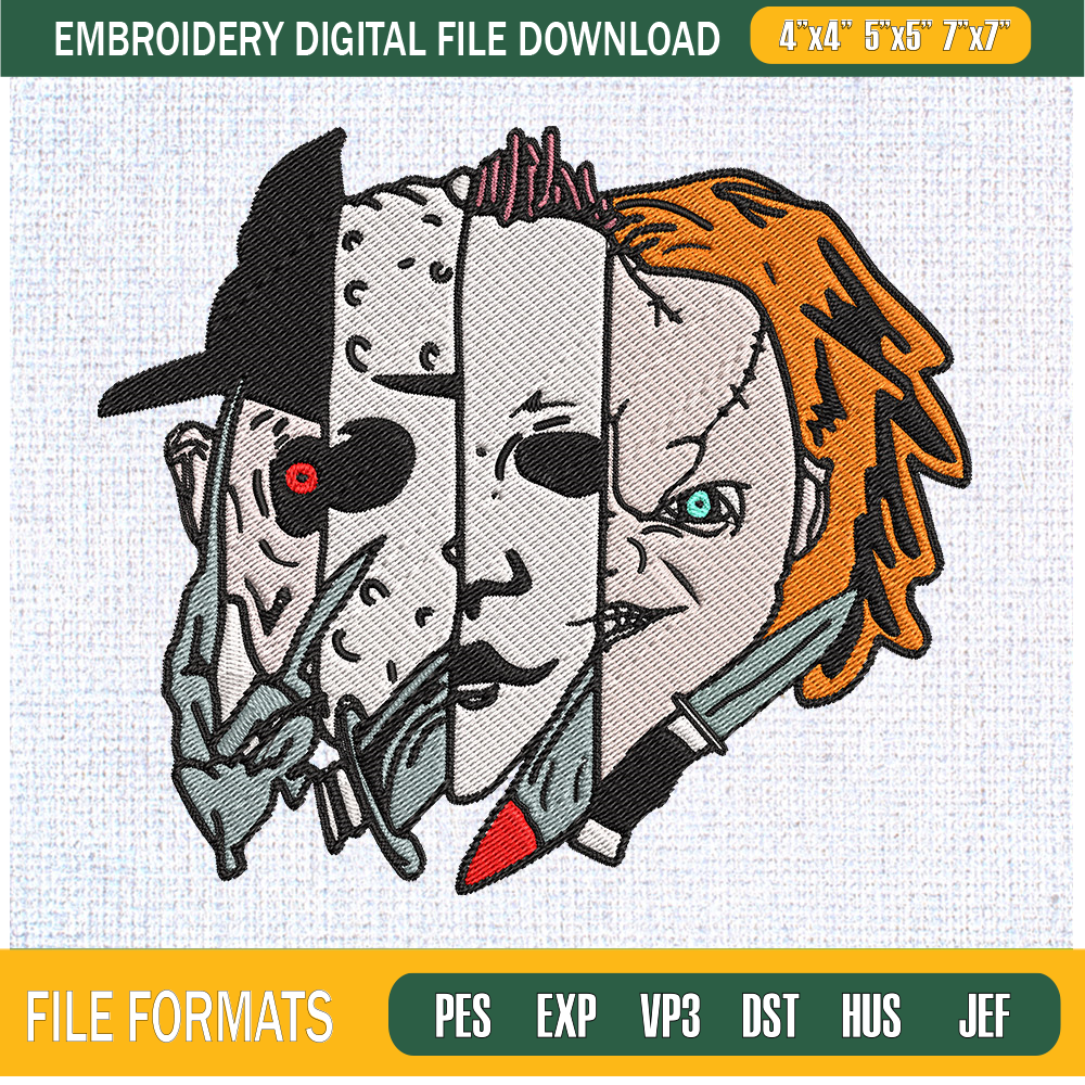 Horror Friends Halloween Embroidery Designs, Halloween Machine Embroidery Design, Machine Embroidery Designs - Premium & Original SVG Cut Files.jpg