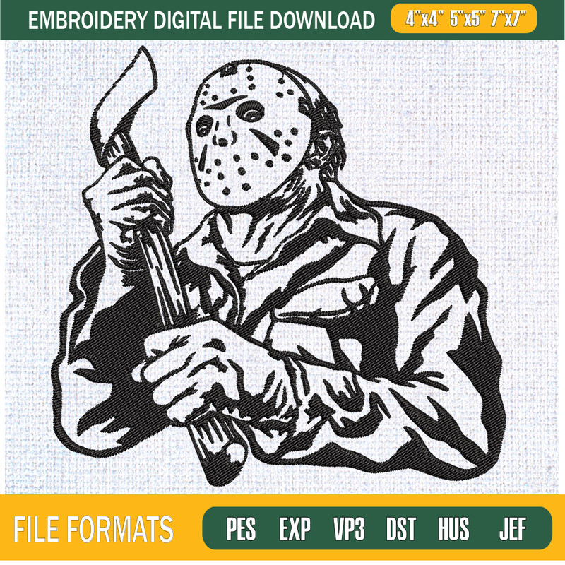 Jason Voorhees Axe Embroidery Designs, Halloween Machine Embroidery Design, Machine Embroidery Designs - Premium & Original SVG Cut Files.jpg