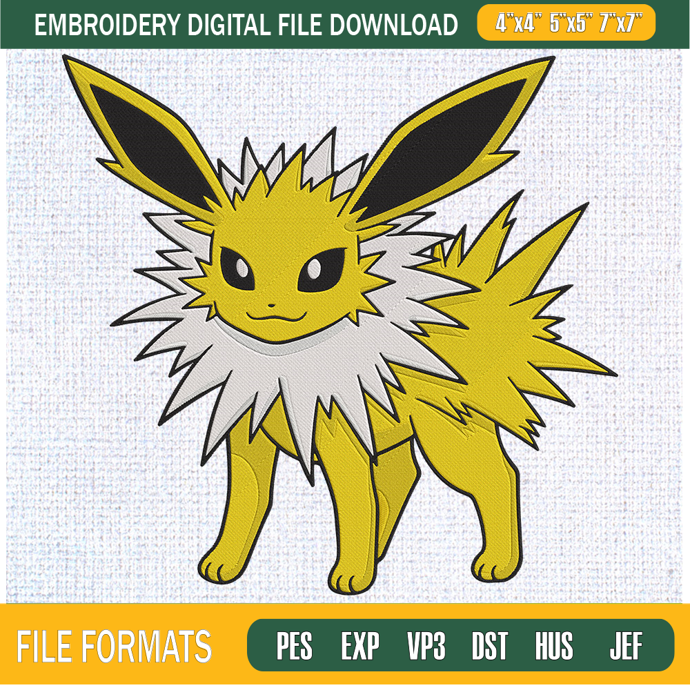 Jolteon Pokemon Embroidery Designs, Pokemon Machine Embroidery Design, Machine Embroidery Designs - Premium & Original SVG Cut Files.jpg
