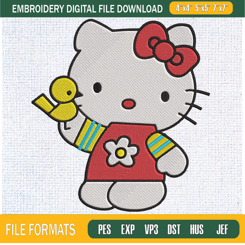 Kitty Take A Chicken Embroidery Designs, Hello Kitty Machine Embroidery Design, Machine Embroidery Designs - Premium & Original SVG Cut Files.jpg