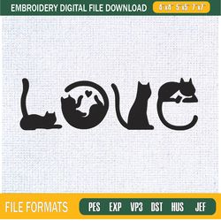 love cat embroidery designs, cat machine embroidery design, machine embroidery d,embroidery design-jeannie shop