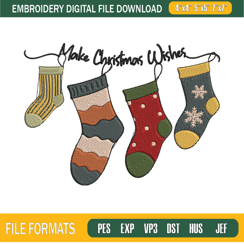 Make Christmas Wishes Embroidery Designs, Christmas Machine Embroidery Design, Machine Embroidery Designs - Premium & Original SVG Cut Files.png