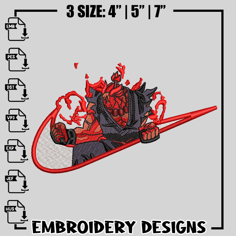 Akuma embroidery design, Akuma embroidery, game design, nike design, game shirt, embroidery file Digital download.jpg