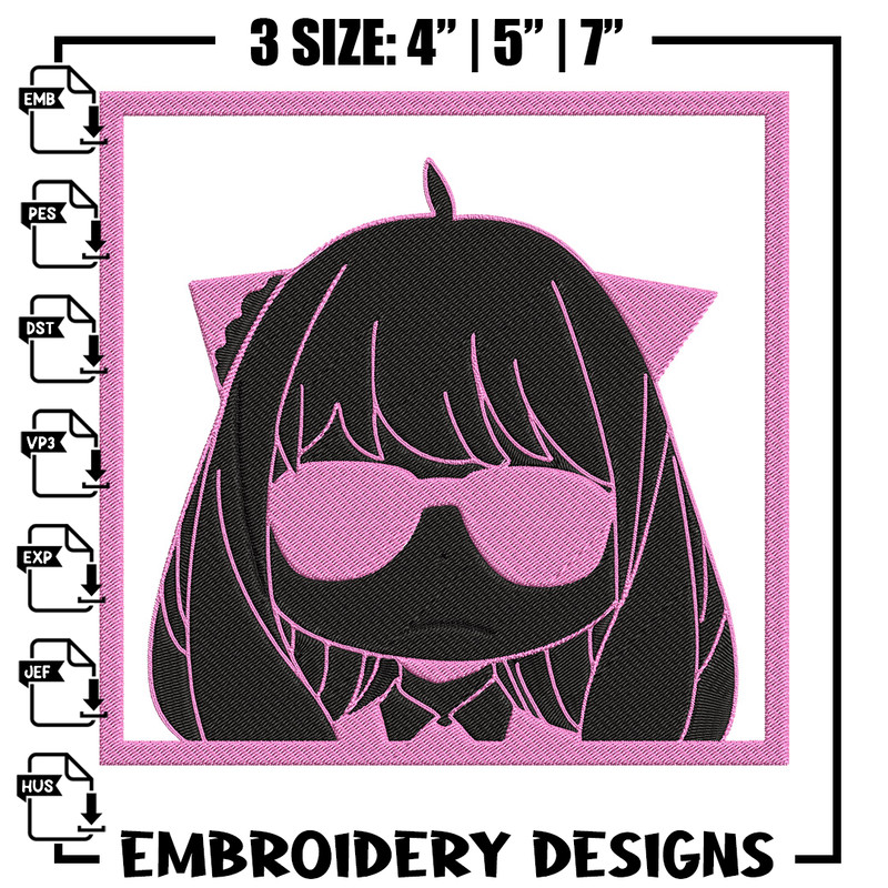 Anya box Embroidery Design, Spy x family Embroidery, Embroidery File, Anime Embroidery, Anime shirt, Digital download.jpg