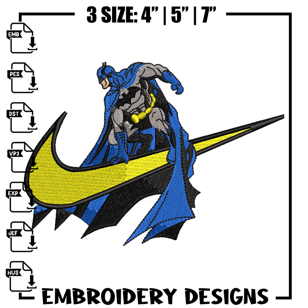Batman Nike Logo embroidery design, Batman embroidery, Nike design, Logo shirt, movie shirt, digital download.jpg