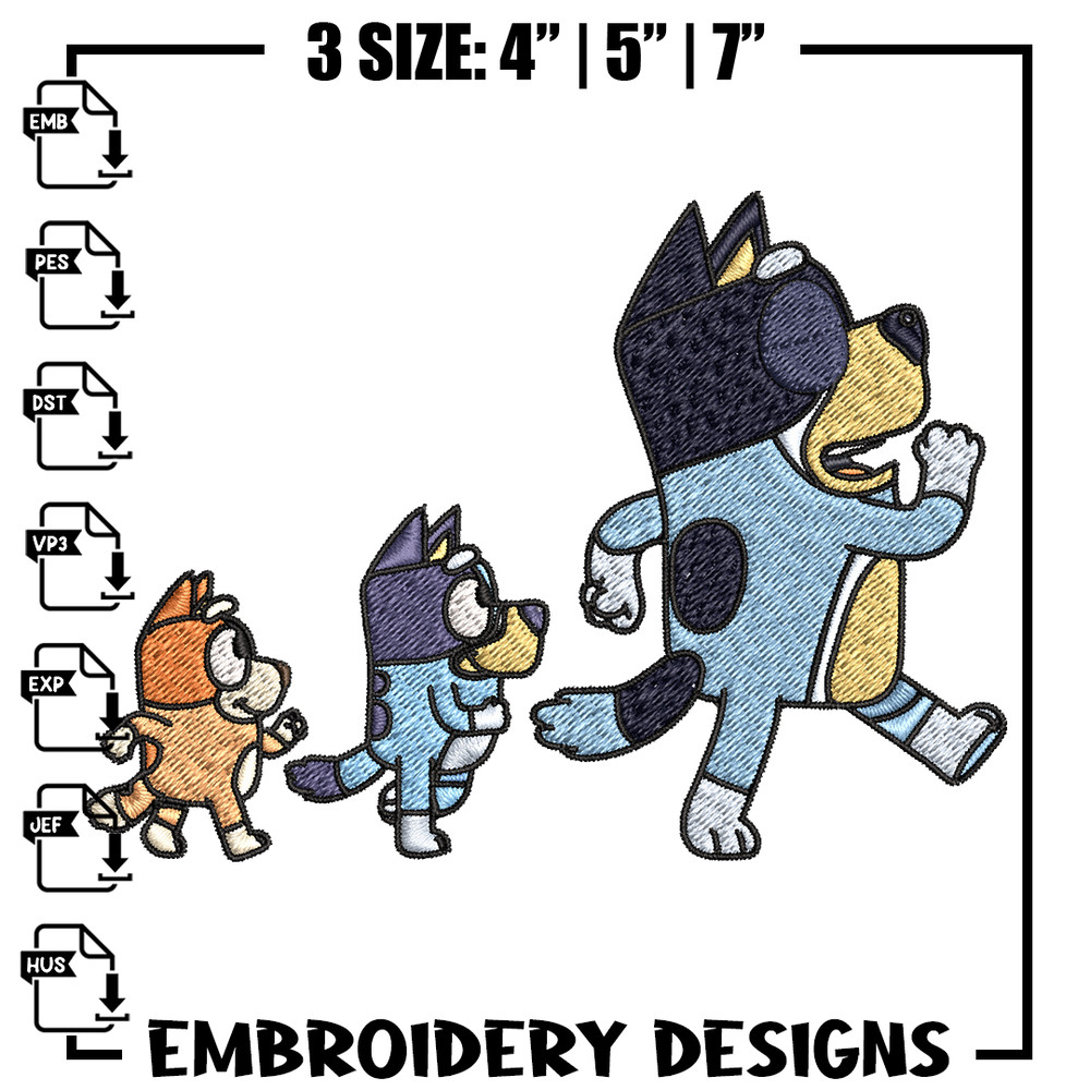 Bluey bingo and dad Embroidery, Bluey Embroidery, Embroidery File, cartoon design, cartoon shirt, Digital download..jpg