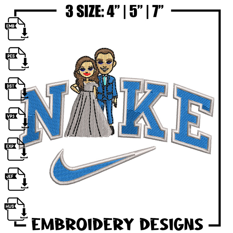 Couple x nike embroidery design, Couple embroidery, Nike design, Embroidery shirt, Embroidery file, Digital download.jpg