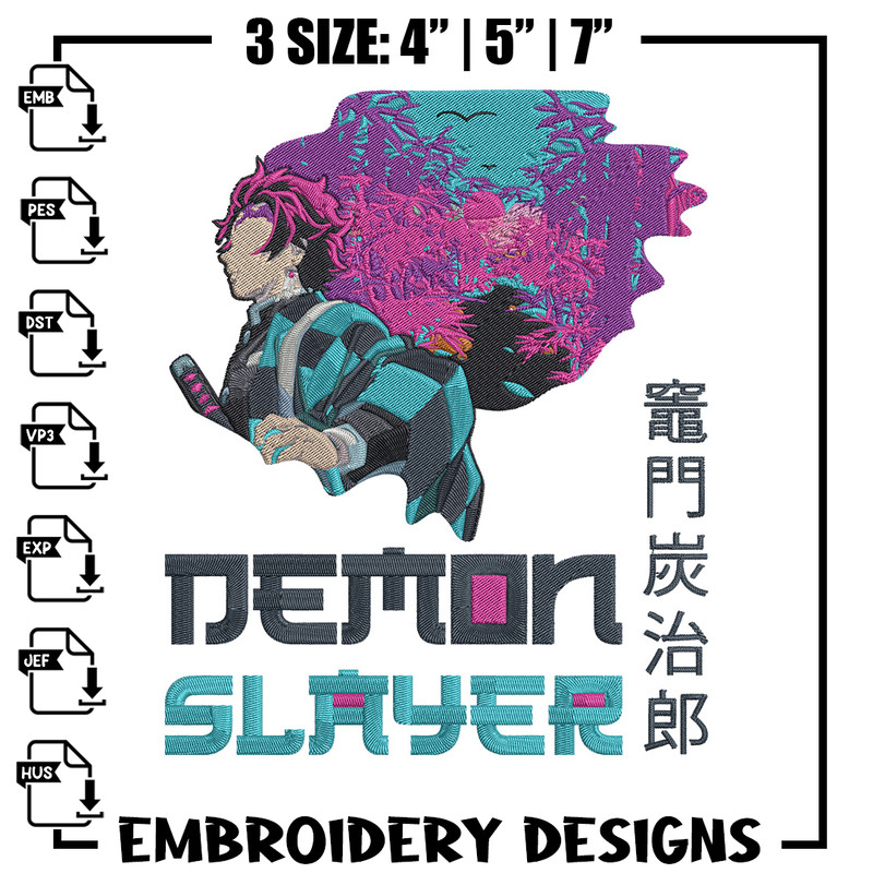 Demon slayer Embroidery Design,Demon slayer Embroidery,Embroidery File,Anime Embroidery,Anime shirt, Digital download..jpg