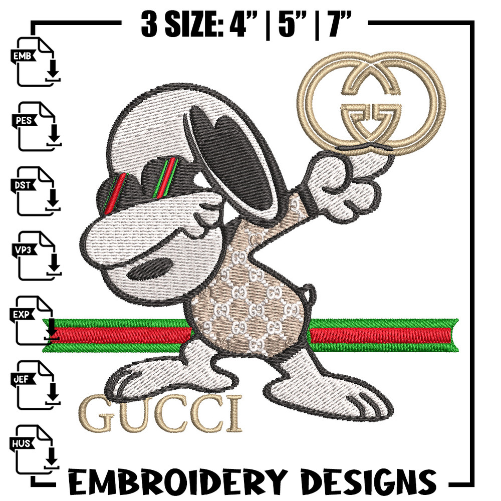 Dog cute gucci Embroidery Design, Gucci Embroidery, Embroidery File, Logo shirt, Sport Embroidery, Digital download..jpg