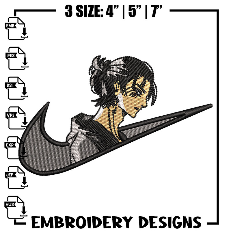 Eren x nike embroidery design, Aot embroidery, Embroidery file, Embroidery shirt, Nike design, Digital download.jpg