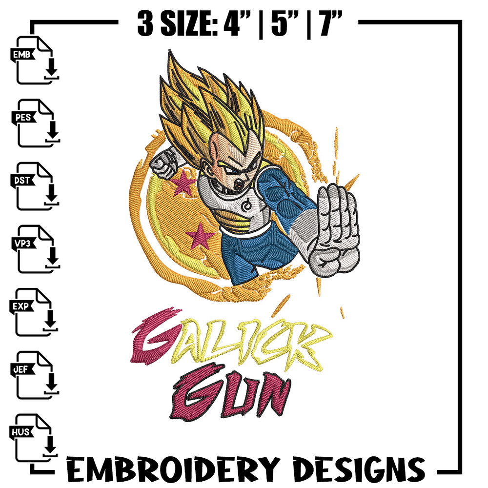 Galick gun Embroidery Design, Dragonball Embroidery, Embroidery File, Anime Embroidery, Anime shirt, Digital download..jpg