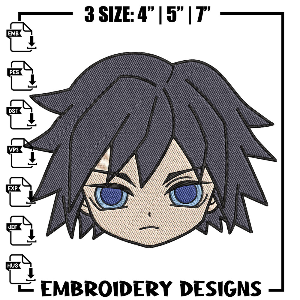 Giyuu chibi Embroidery Design,Demon slayer Embroidery,Embroidery File,Anime Embroidery,Anime shirt, Digital download.jpg