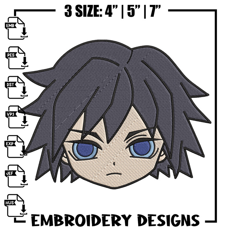 Giyuu chibi Embroidery Design,Demon slayer Embroidery,Embroidery File,Anime Embroidery,Anime shirt, Digital download.jpg