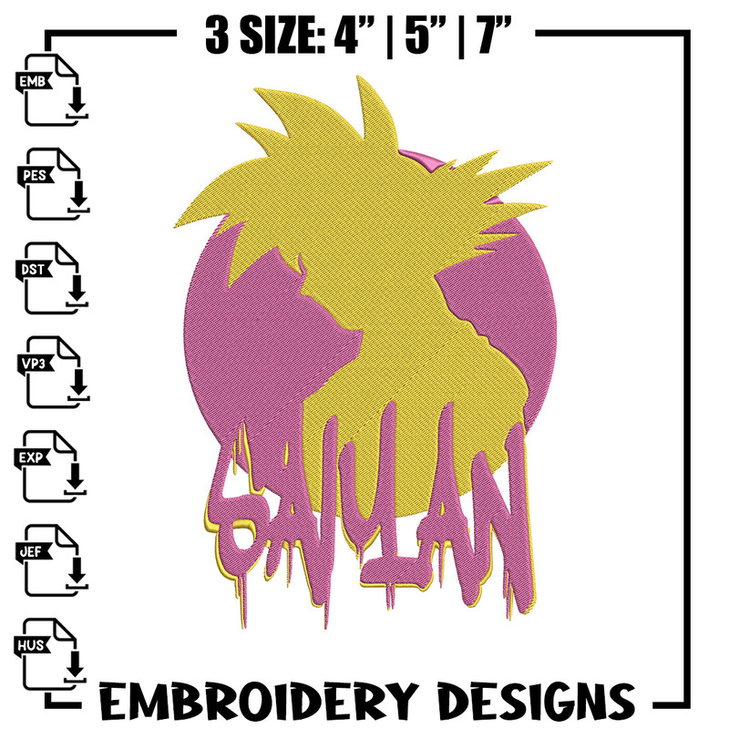 Goku circle Embroidery Design, Dragonball Embroidery, Embroidery File, Anime Embroidery, Anime shirt, Digital download..jpg