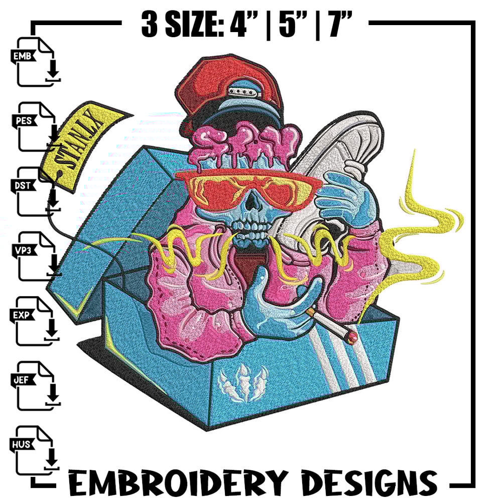 Graffiti skull Embroidery Design, Graffiti Embroidery, Embroidery File, Anime Embroidery, Anime shirt, Digital download.jpg