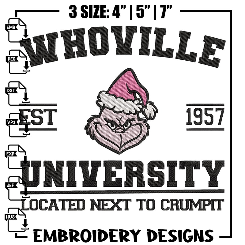 Grinch est 1957 Embroidery Design, Grinch Embroidery, Embroidery File, Chrismas Embroidery, Anime shirt,Digital download.jpg