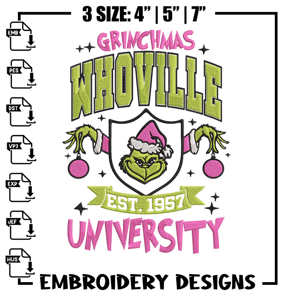 Grinchmas est 1957 Embroidery Design, Grinch Embroidery,Embroidery File,Chrismas Embroidery,Anime shirt,Digital download.jpg