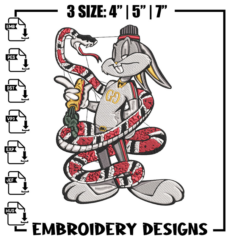 Gucci bunny Embroidery Design, Gucci Embroidery, Embroidery File, Anime Embroidery, Anime shirt, Digital download..jpg