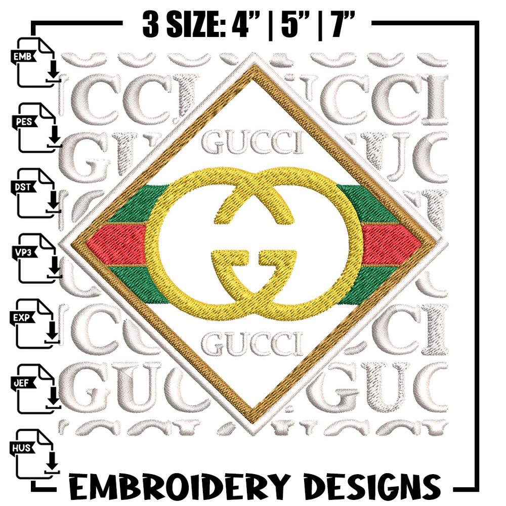 Gucci design Embroidery Design, Gucci Embroidery, Brand Embroidery, Logo shirt, Embroidery File, Digital download.jpg