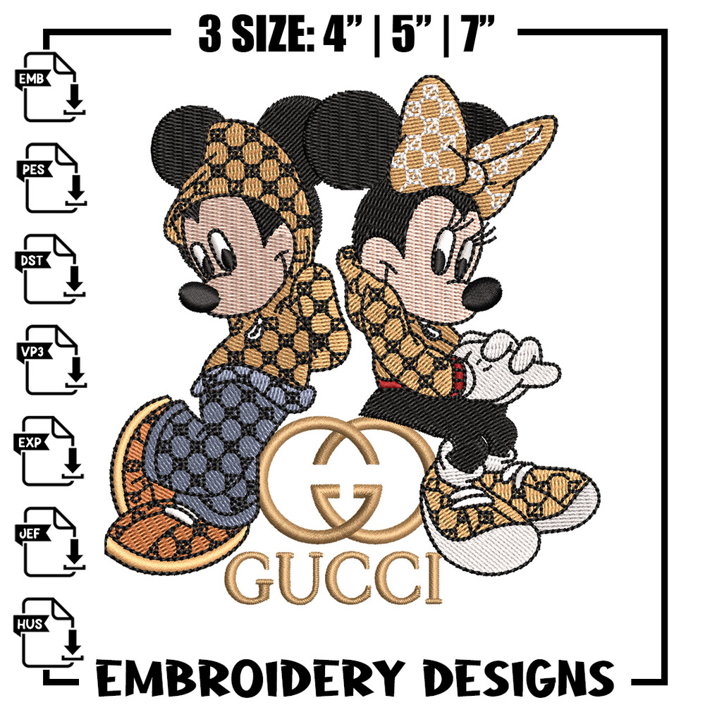 Gucci Mickey And Minnie Embroidery design, Disney Embroidery, Disney design, Embroidery File, Digital download..jpg