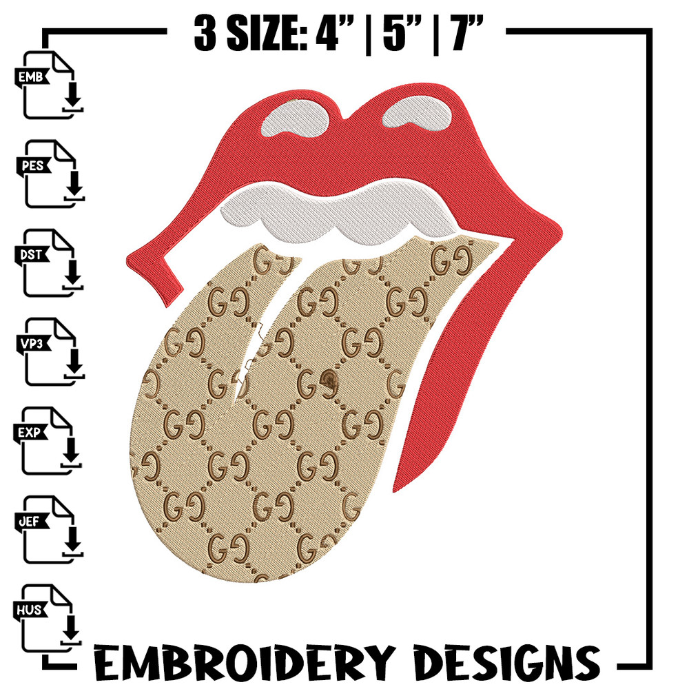 Gucci mouth Embroidery Design, Logo Embroidery, Embroidery File, Gucci Embroidery, Anime shirt, Digital download.jpg