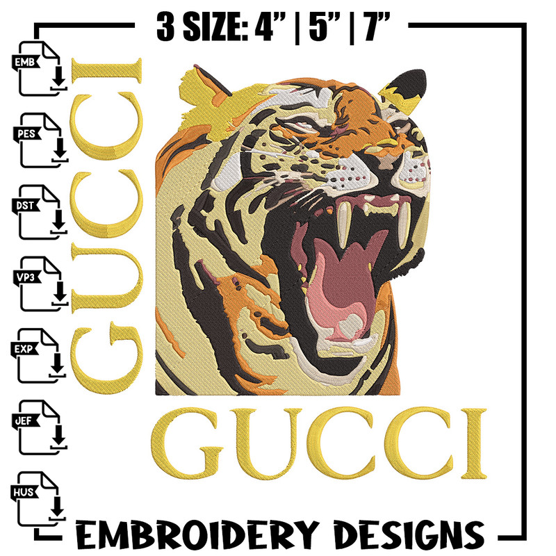 Gucci x Tiger Embroidery Design, Gucci Embroidery, Embroidery File, Anime Embroidery, Anime shirt, Digital download..jpg