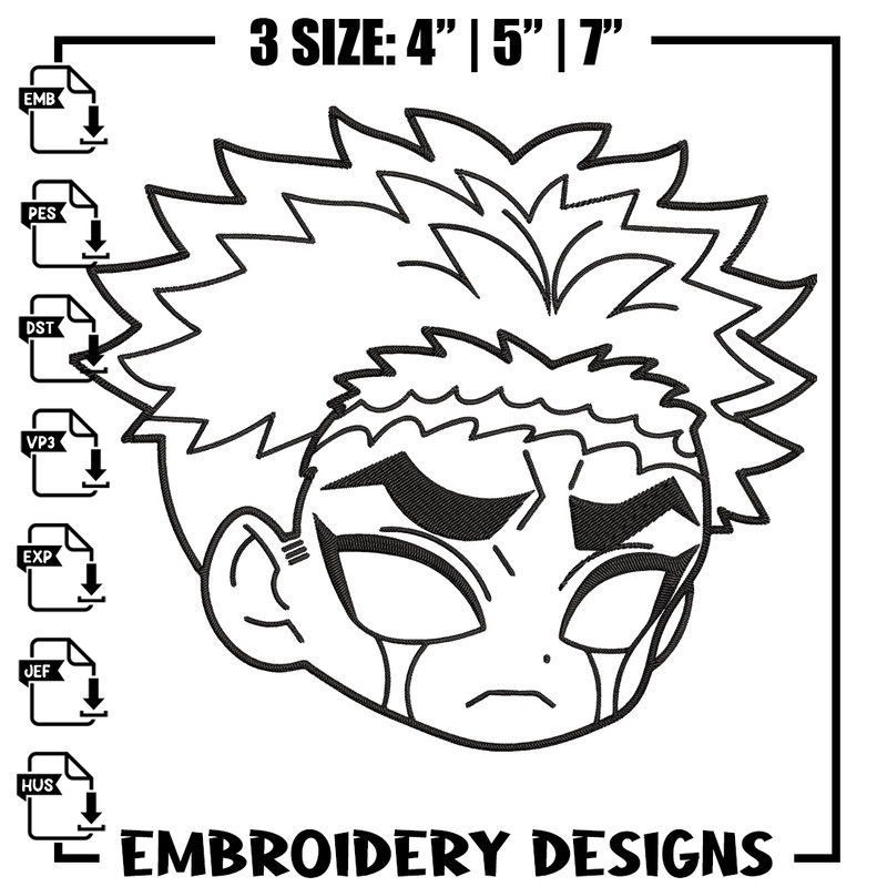 Gyomei chibi Embroidery Design,Demon slayer Embroidery,Embroidery File,Anime Embroidery,Anime shirt, Digital download.jpg