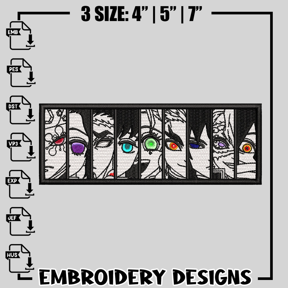 Hashira anime embroidery design, Kimetsu no Yaiba embroidery, anime design, logo design, anime shirt, Instant download.jpg