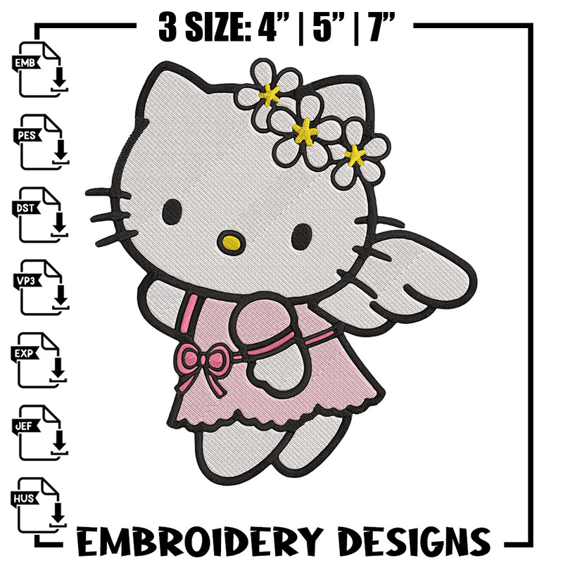 Hello Kitty angel Embroidery Design, Hello kitty Embroidery, Embroidery File, Anime Embroidery, Digital download.jpg