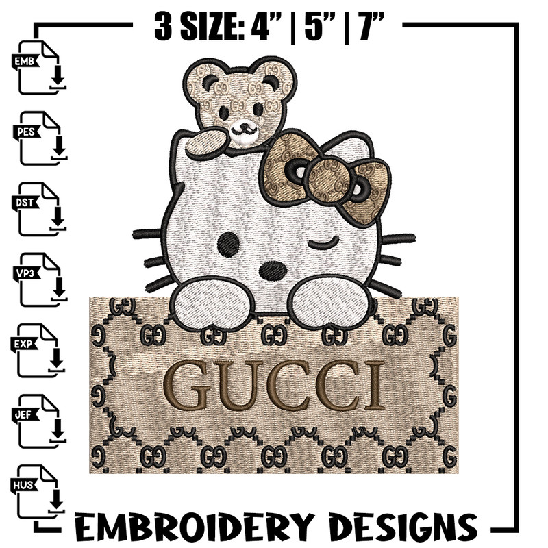 Hello kitty gucci Embroidery Design, Gucci Embroidery, Embroidery File, Logo shirt, Sport Embroidery, Digital download..jpg