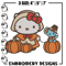 Hello kitty pumpkin Embroidery Design, Hello kitty Embroidery, Embroidery File, Anime Embroidery, Digital download.jpg