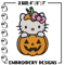 Hello Kitty With Pumpkin Embroidery design, Hellokitty Embroidery, cartoon design, Embroidery File, Digital download.jpg