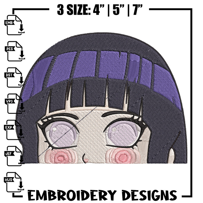 Hinata chibi Embroidery Design, Naruto Embroidery, Embroidery File, Anime Embroidery, Anime shirt, Digital download.jpg