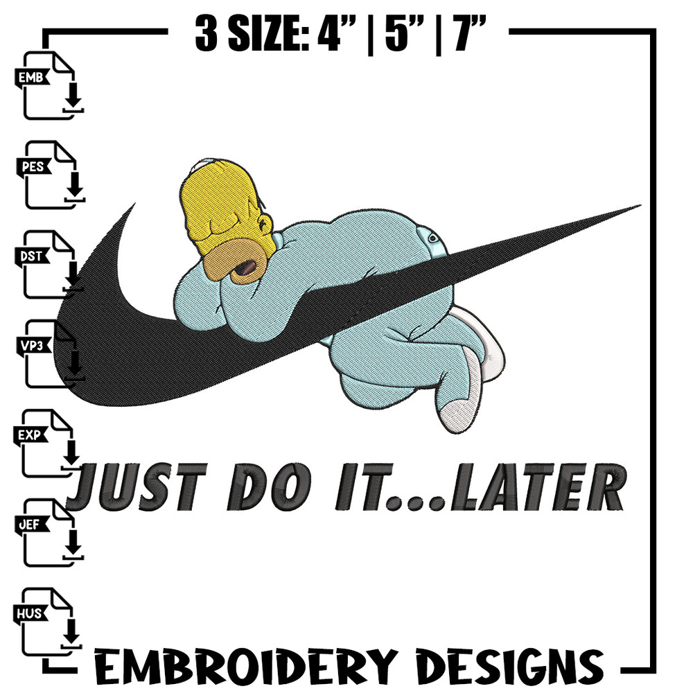 Homer x nike Embroidery Design, Simpson Embroidery, Embroidery File, Nike Embroidery, Anime shirt, Digital download..jpg
