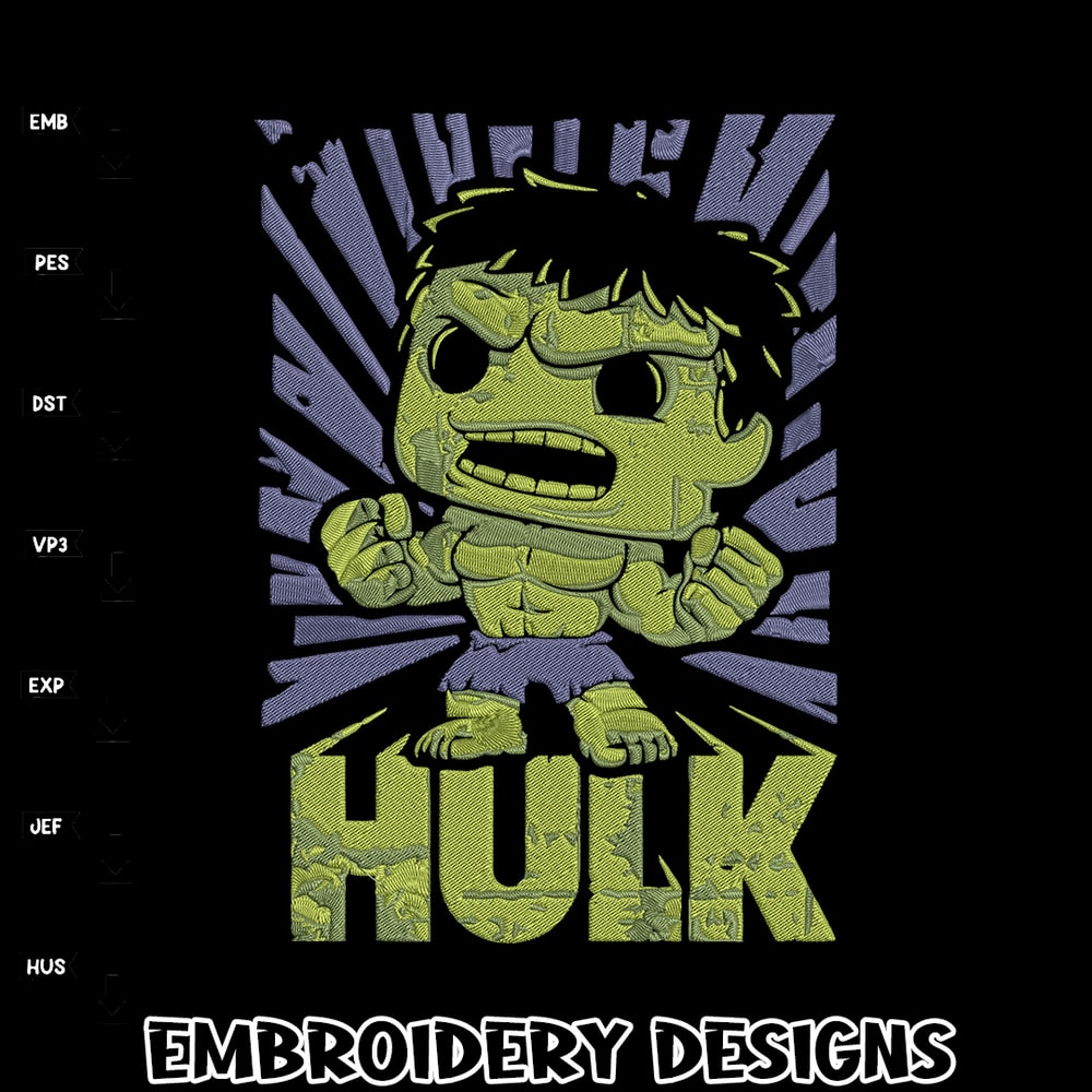 Hulk chibi Embroidery Design, Marvel Embroidery, Embroidery File, Anime Embroidery, Anime shirt, Digital download.jpg