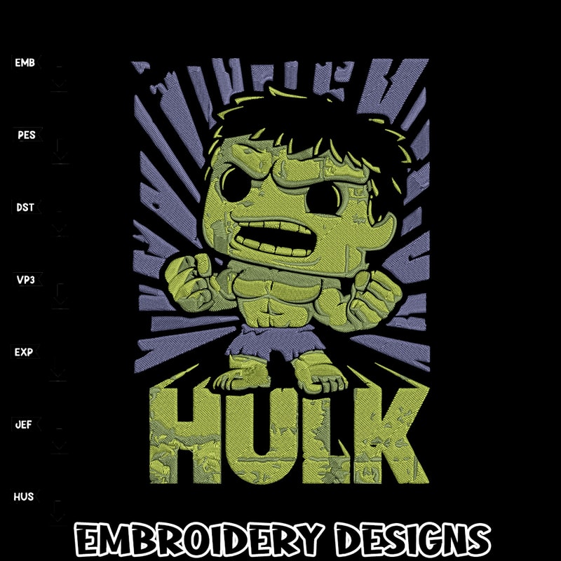 Hulk chibi Embroidery Design, Marvel Embroidery, Embroidery File, Anime Embroidery, Anime shirt, Digital download.jpg