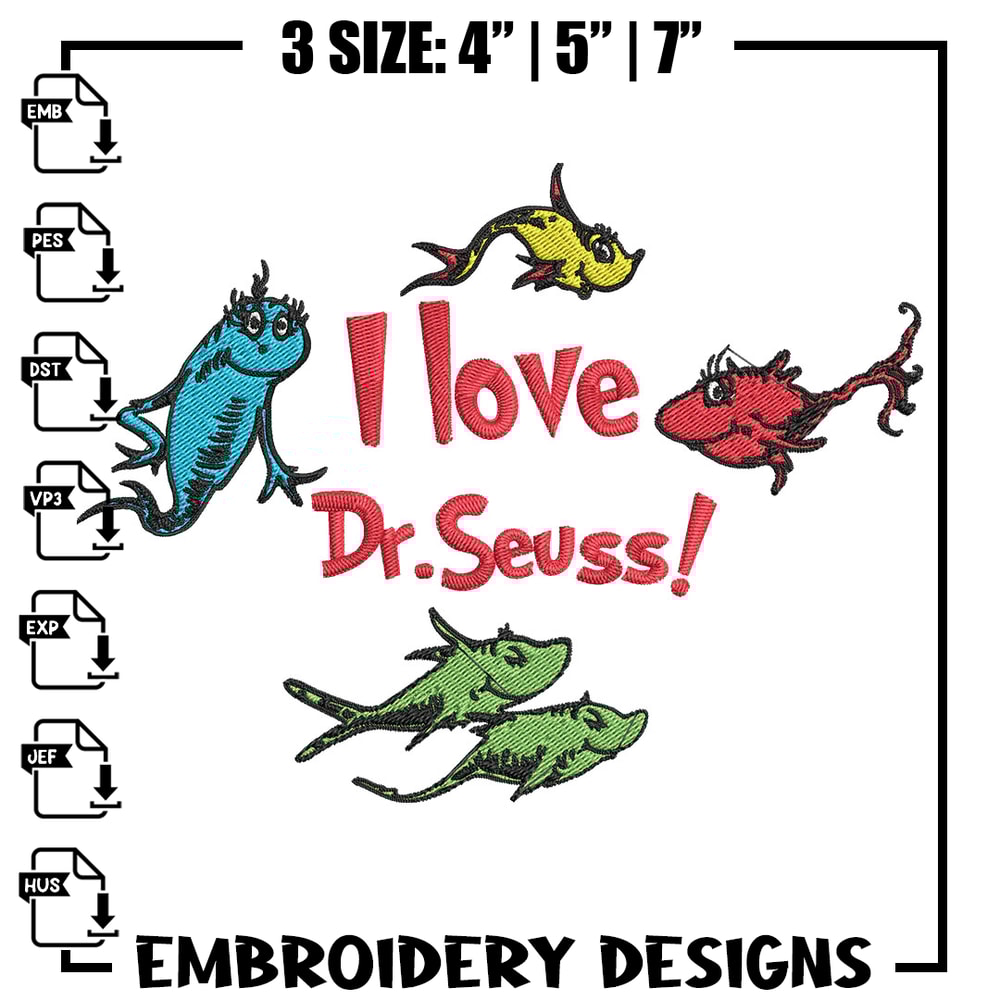 I Love Dr Seuss Embroidery Design, I Love Dr Seuss Embroidery, Embroidery File, Embroidery design, Digital download..jpg