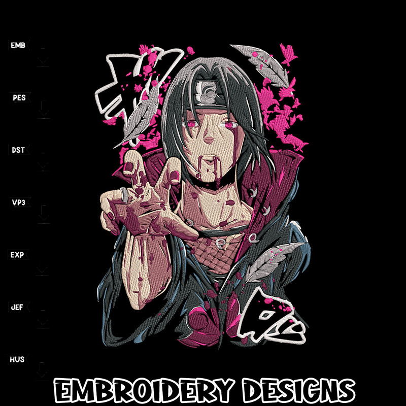 Itachi poster Embroidery Design,Naruto Embroidery, Embroidery File, Anime Embroidery,Anime shirt, Digital download..jpg