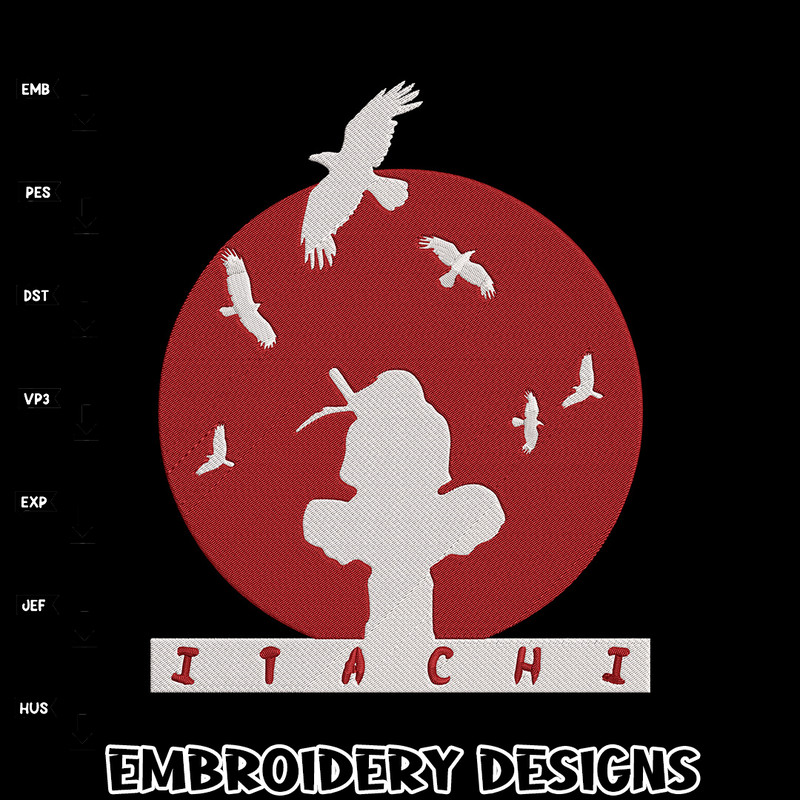 Itachi red moon Embroidery Design, Naruto Embroidery, Embroidery File, Anime Embroidery, Anime shirt, Digital download.jpg