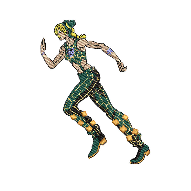 Jolyne Cujoh embroidery design, JoJo's bizarre adventure embroidery, logo design, Embroidery shirt, Instant download.jpg