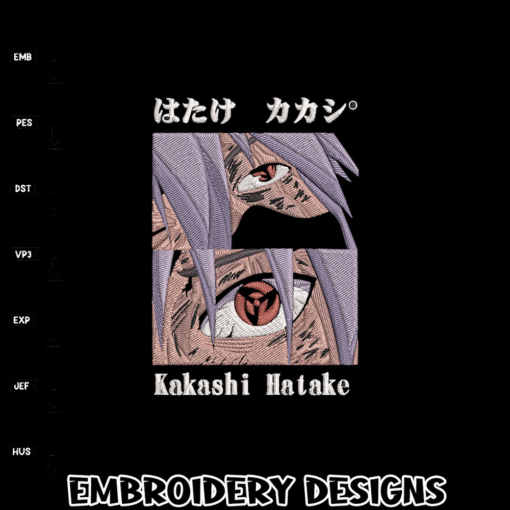 Kakashi hatake Embroidery Design, Naruto Embroidery, Embroidery File, Anime Embroidery,Anime shirt, Digital download.jpg