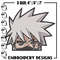 Kakashi Peeker Embroidery Design, Naruto Embroidery, Embroidery File, Anime Embroidery, Anime shirt, Digital download.jpg
