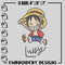 Kid Luffy embroidery design, One Piece embroidery, anime design, logo design, anime shirt, Instant download.jpg