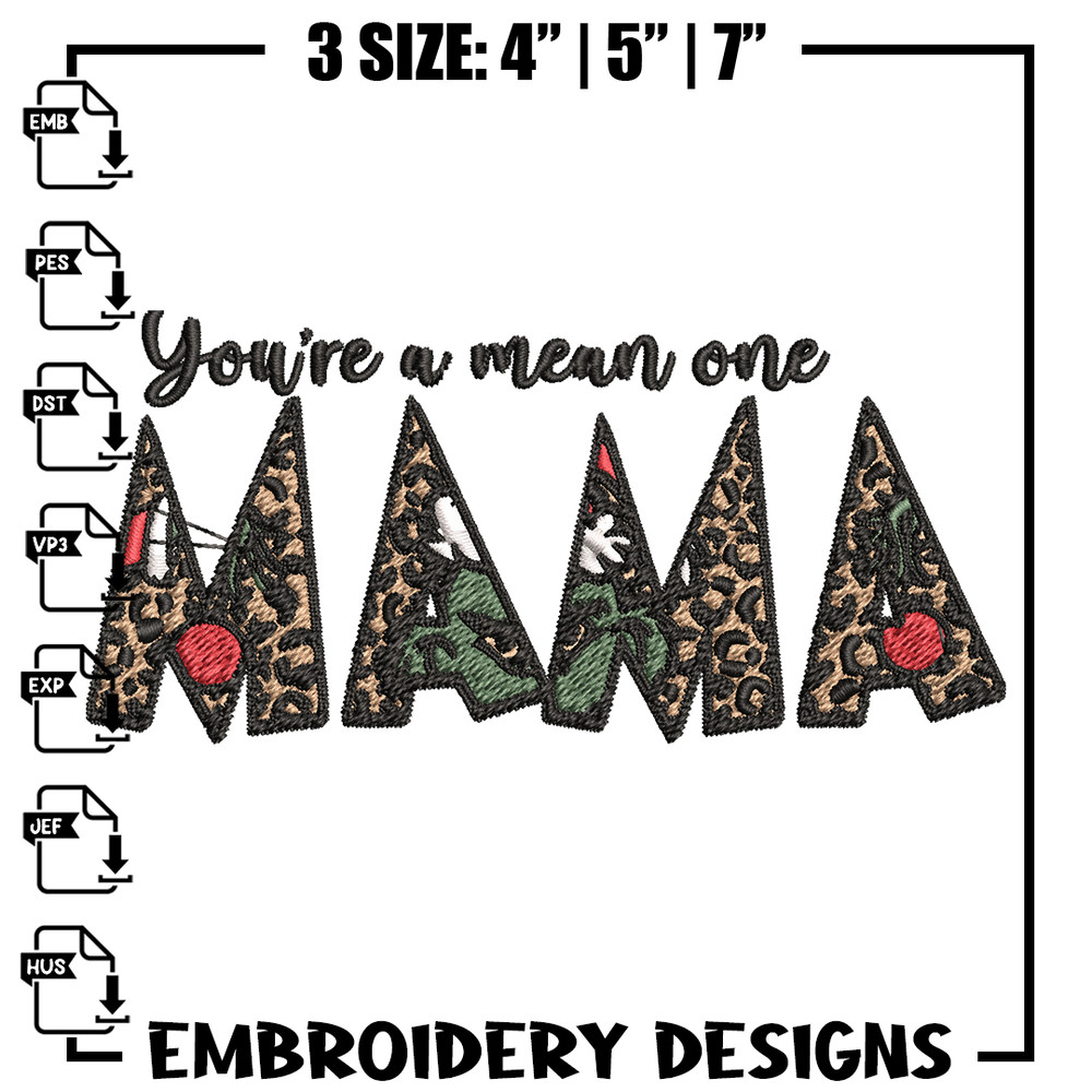 Mama Grinch Embroidery design, Mama Grinch Embroidery, logo design, Embroidery File, logo shirt, Instant download..jpg