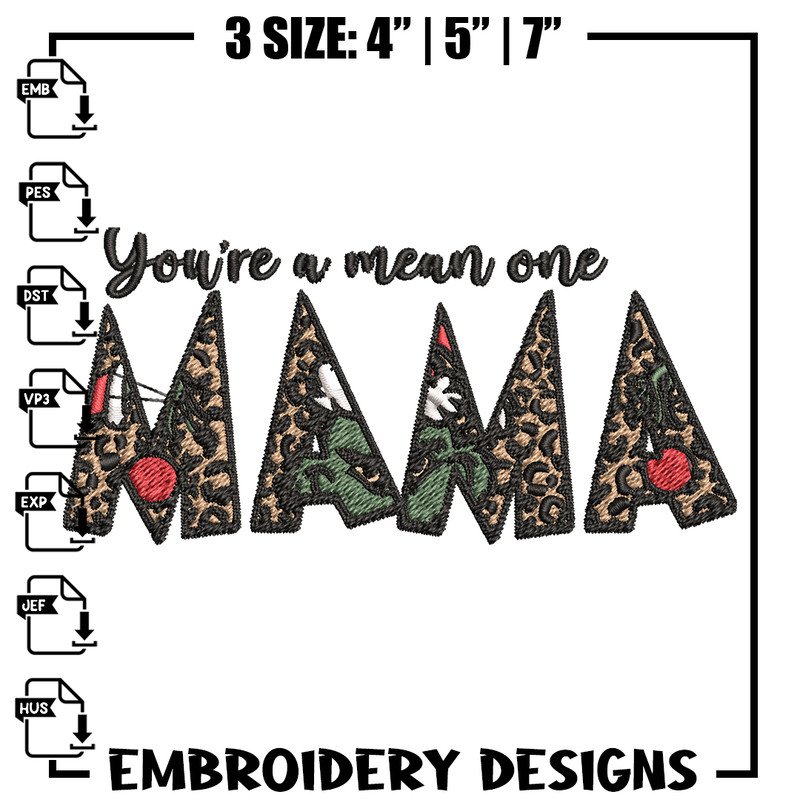 Mama Grinch Embroidery design, Mama Grinch Embroidery, logo design, Embroidery File, logo shirt, Instant download..jpg