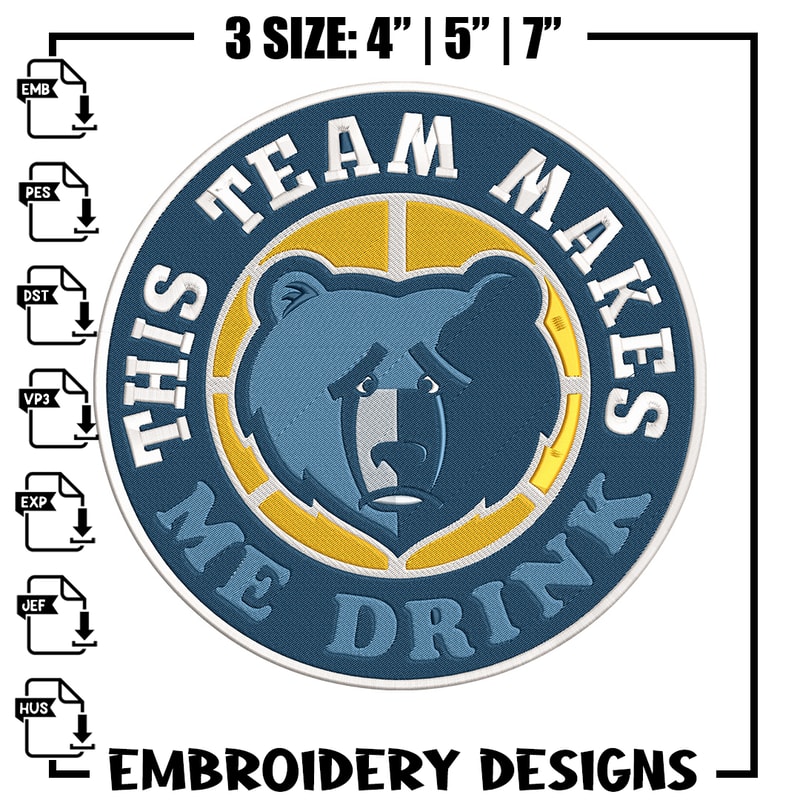 Memphis Grizzlies design embroidery design, NBA embroidery,Sport embroidery, Embroidery design,Logo sport embroidery.jpg