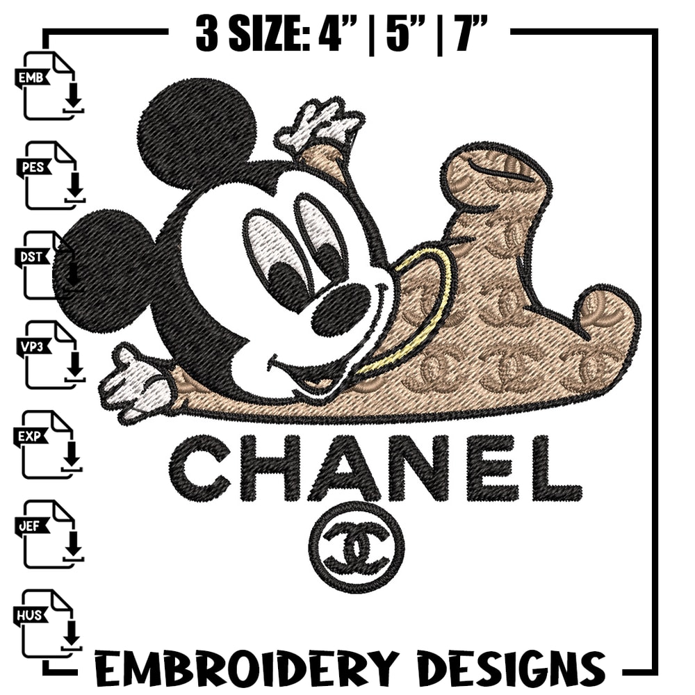 Mickey baby chanel Embroidery Design, Chanel Embroidery, Brand Embroidery, Embroidery File, Logo shirt,Digital download.jpg