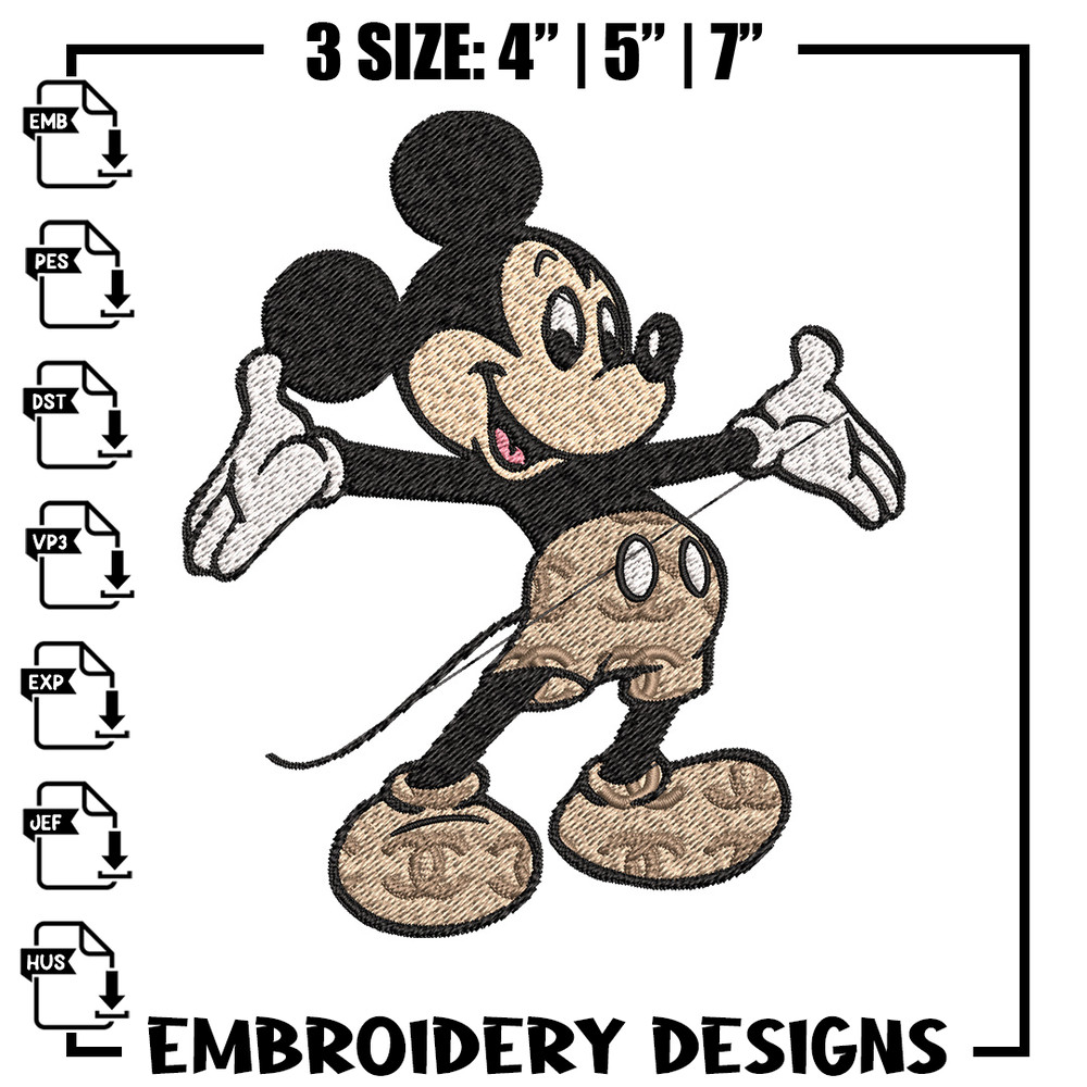 Mickey happy Embroidery Design, Gucci Embroidery, Brand Embroidery, Embroidery File, Logo shirt, Digital download.jpg